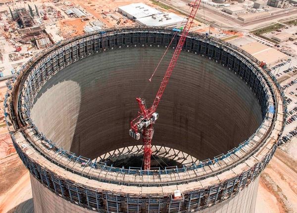 Cooling tower under construction
